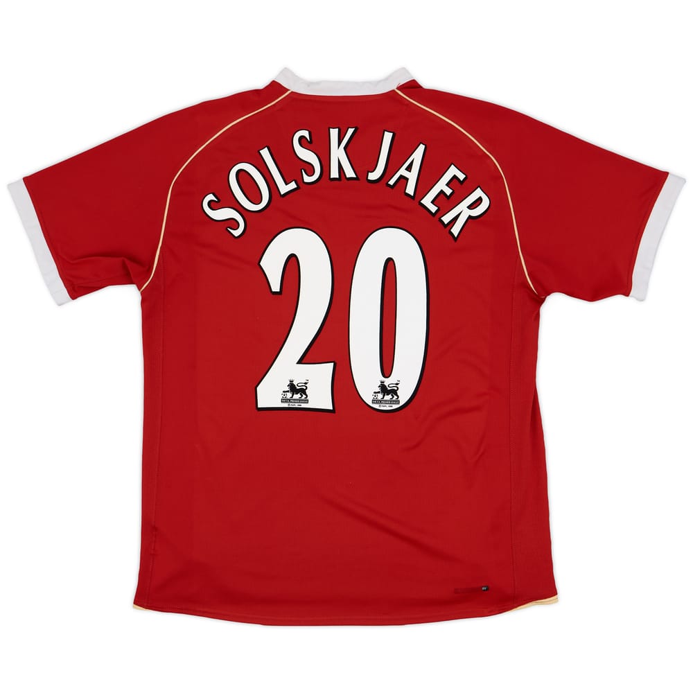 2006-07 Manchester United Home Shirt Solskjaer #20 - 5/10 - (L)