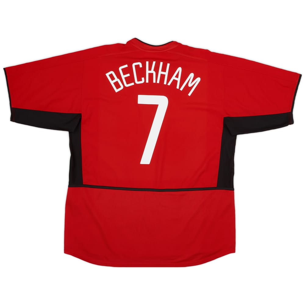 2002-04 Manchester United Home Shirt Beckham #7 - 4/10 - (XL)