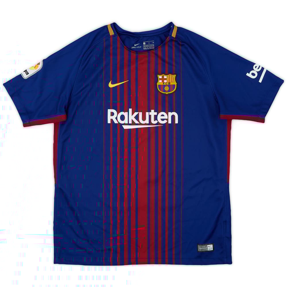 2017-18 Barcelona Home Shirt - 9/10 - (XL.Boys)