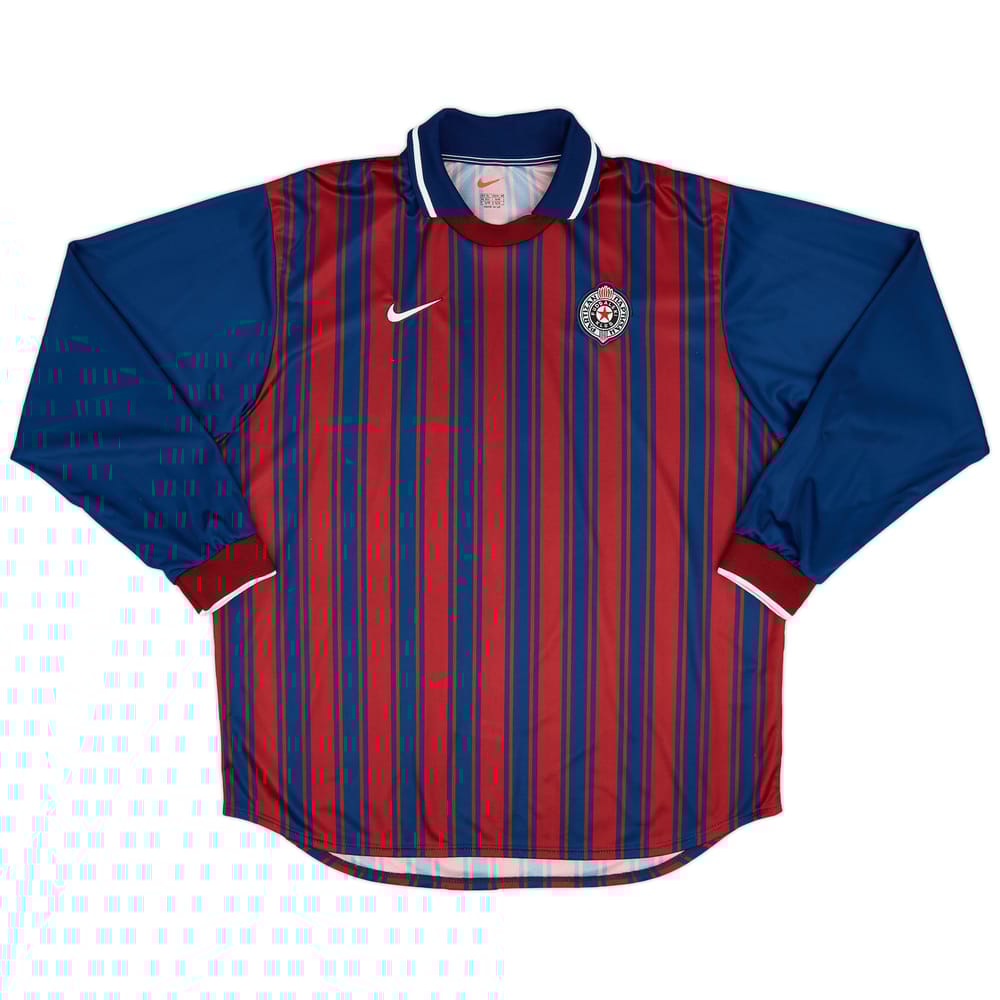 1998-00 FK Partizan Player Issue Away L/S Shirt - 9/10 - (XL)