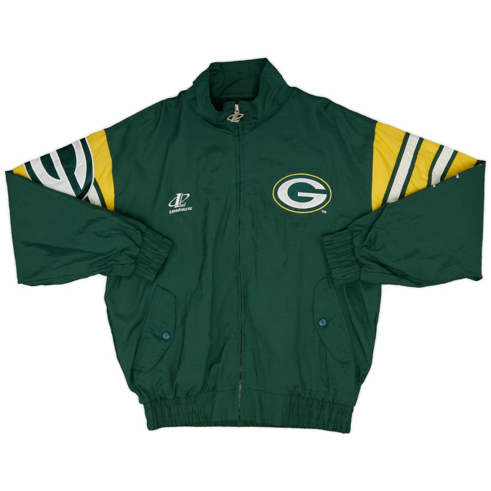 1990s Green Bay Packers Logo Athletic Windbreaker Jacket - 9/10 - (M)