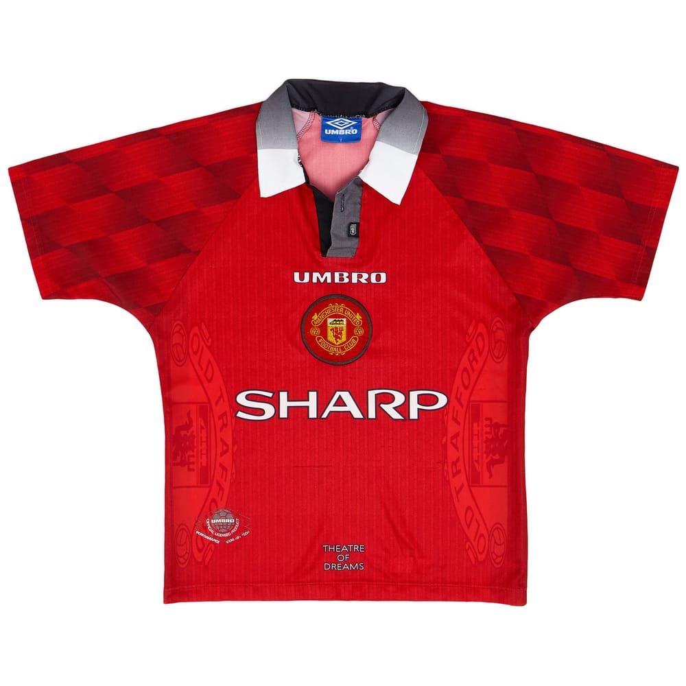 1996-98 Manchester United Home Shirt - 8/10 - (Y)