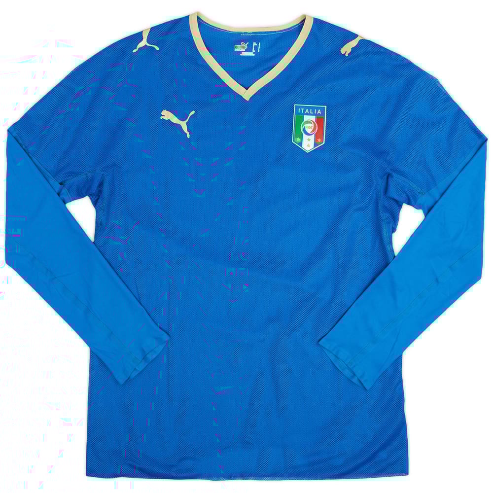 2007-08 Italy Player Issue Home L/S Shirt - 5/10 - (L)