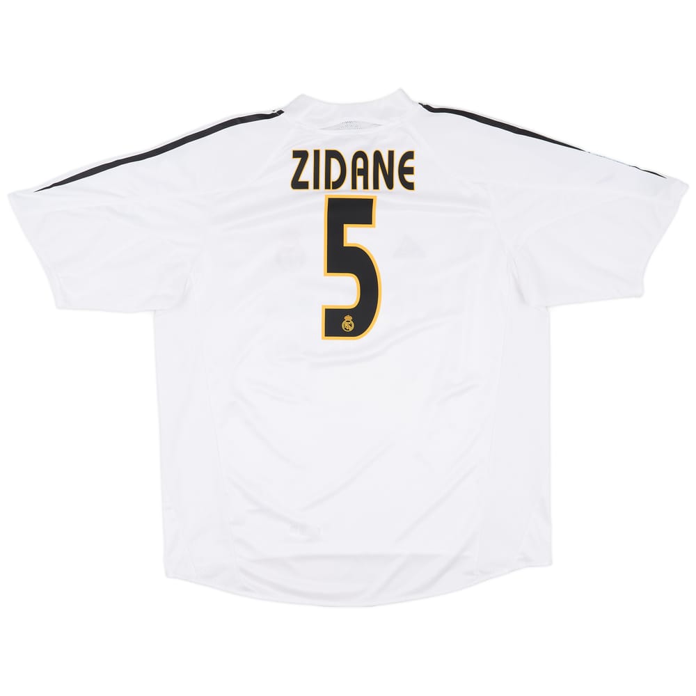2004-05 Real Madrid Home Shirt Zidane #5 - 8/10 - (XL)