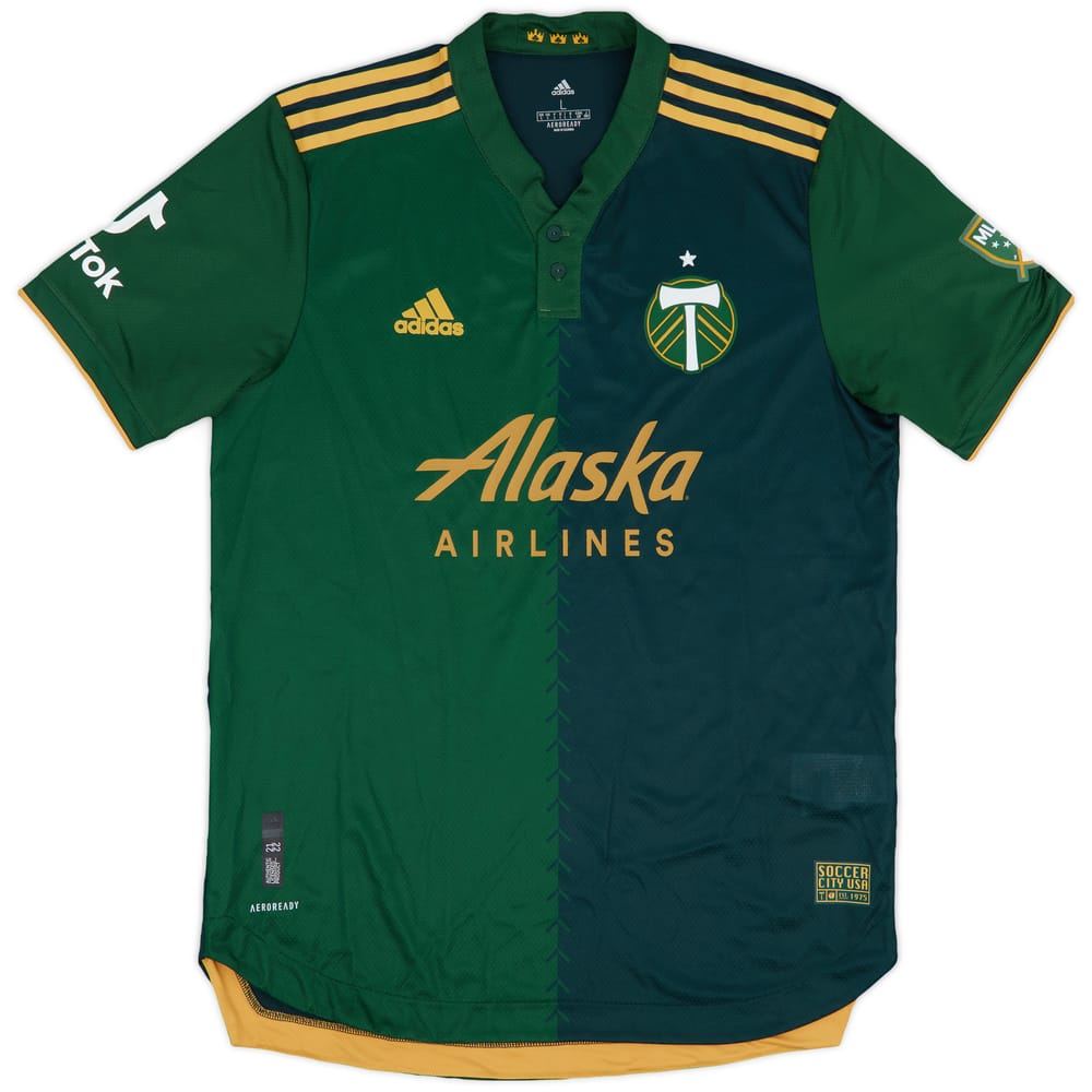 2021-22 Portland Timbers Authentic Home Shirt - 10/10 - (L)