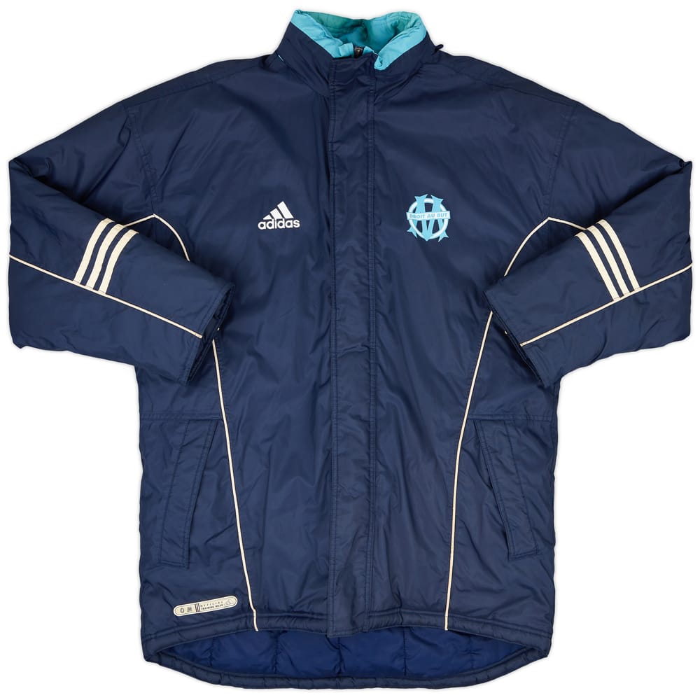 2000-01 Olympique Marseille adidas Padded Bench Coat - 8/10 - (L)