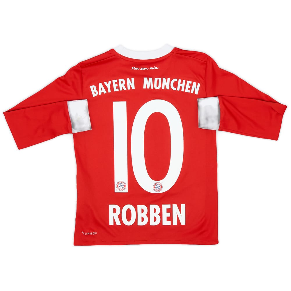 2017-18 Bayern Munich Home L/S Shirt Robben #10 - 9/10 - (XS.Boys)