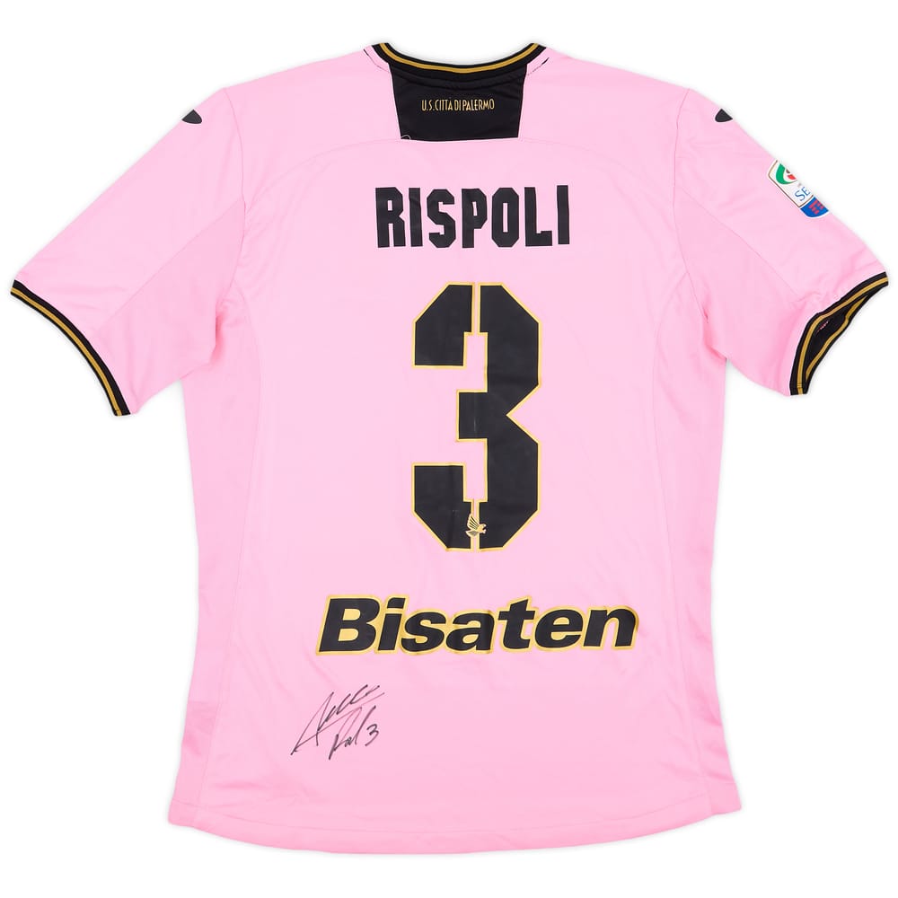2016-17 Palermo Match Issue Signed Home Shirt Rispoli #3