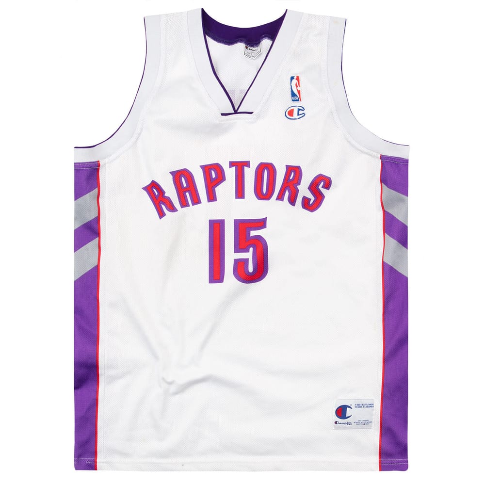 1999-04 Toronto Raptors Carter #15 Champion Jersey (Home) S