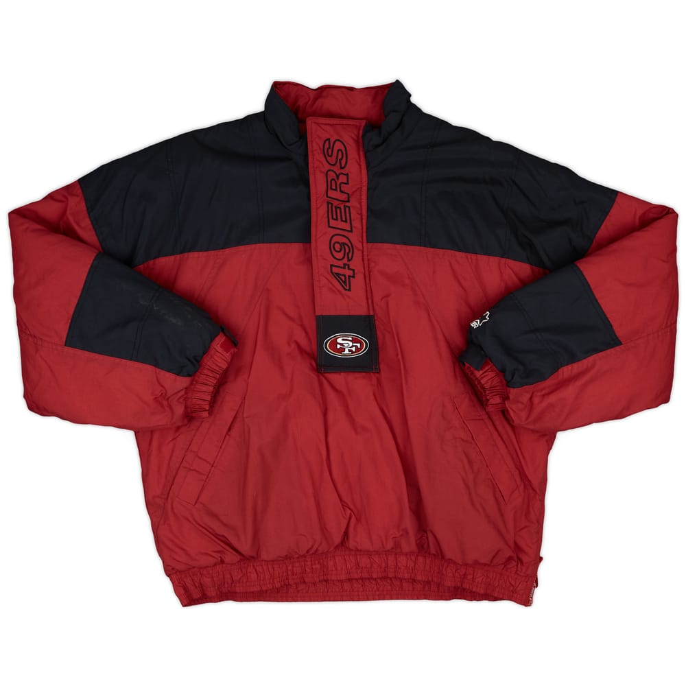 1996-99 San Francisco 49ers Starter 1/2 Zip Rain Coat - 7/10 - (L)