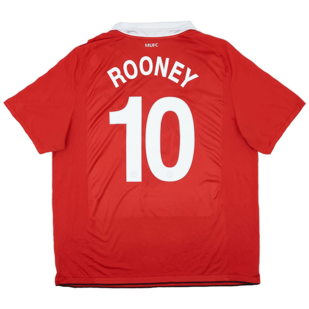 2010-11 Manchester United Home Shirt Rooney #10 - 6/10 - (XXL)