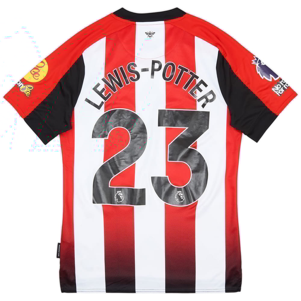 2023-24 Brentford Match Issue Home Shirt Lewis-Potter #23