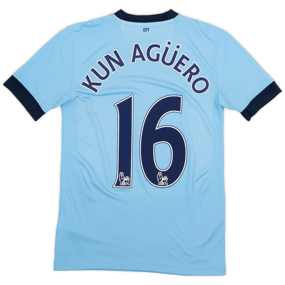 2014-15 Manchester City Home Shirt Kun Aguero #16 - 8/10 - (S)