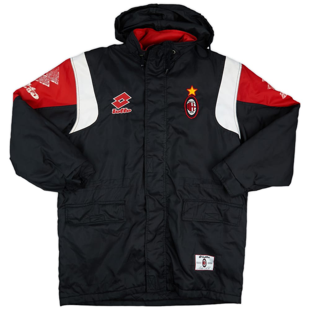 1996-97 AC Milan Lotto Hooded Padded Bench Coat - 6/10 - (M)