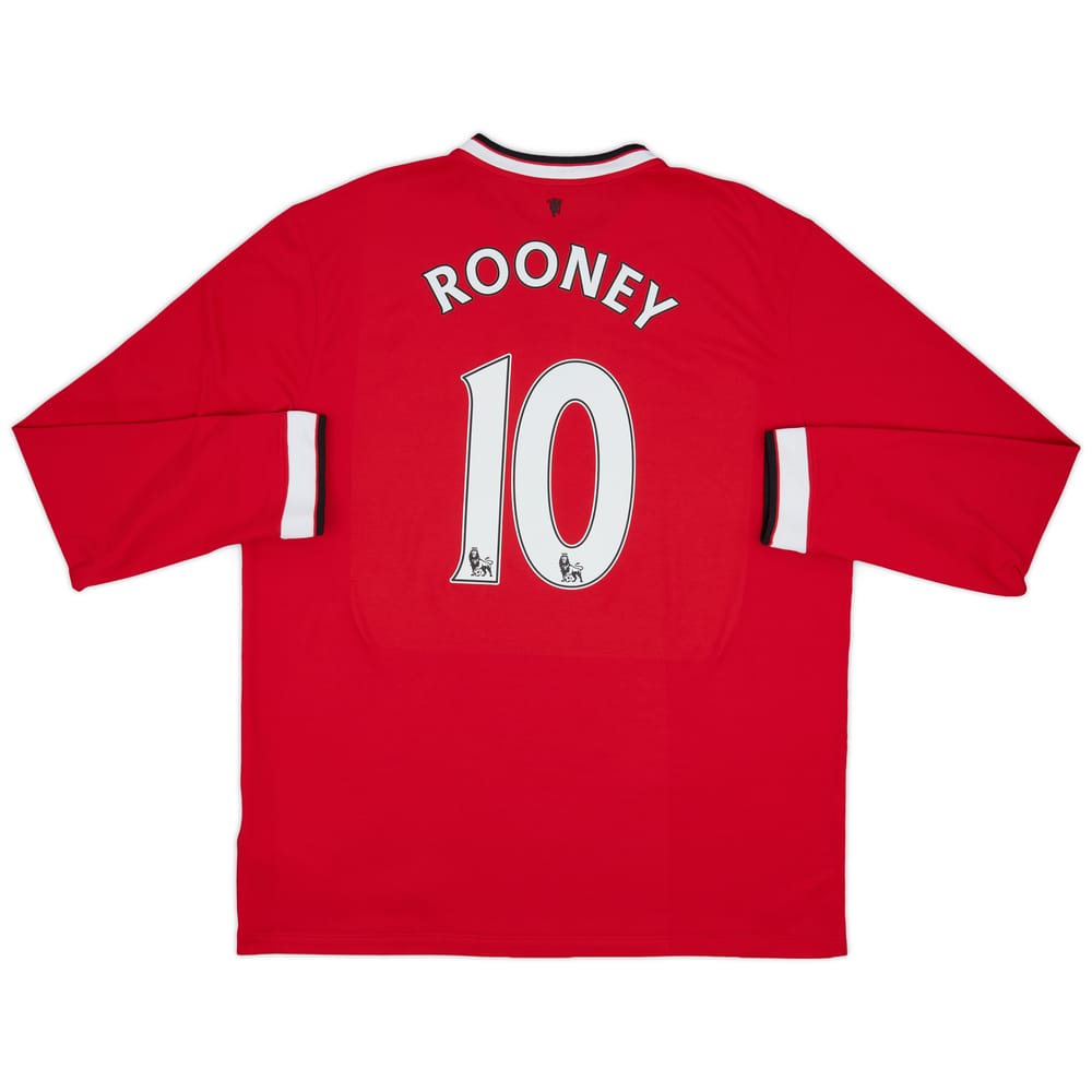 2014-15 Manchester United Home L/S Shirt Rooney #10 - 9/10 - (XL)