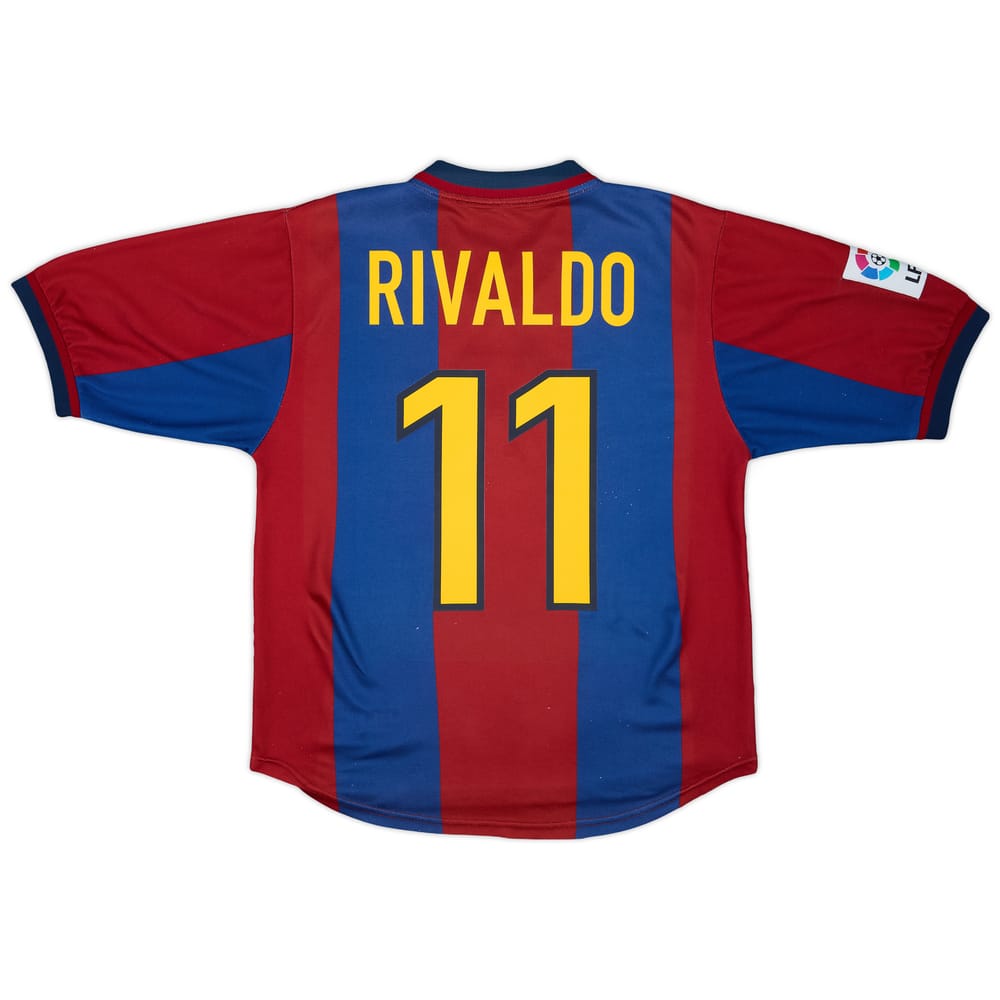 1998-00 Barcelona Home Shirt Rivaldo #11 - 6/10 - (S)
