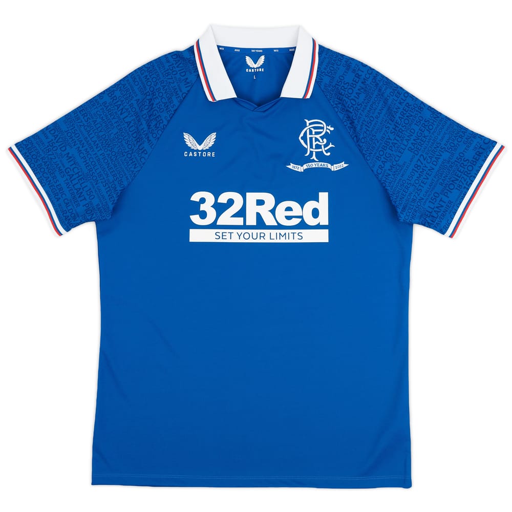 2022-23 Rangers 150th Anniversary Home Shirt - 6/10