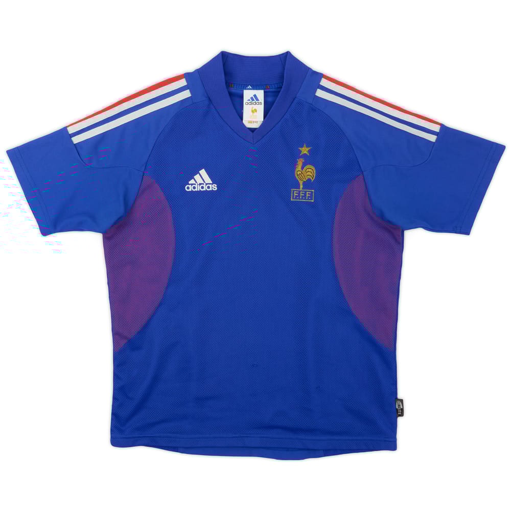 2002-04 France Home Shirt - 4/10 - (XL.Boys)