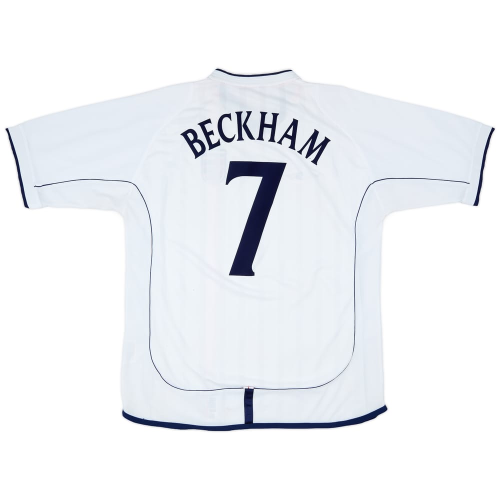 2001-03 England Home Shirt Beckham #7 - 6/10 - (XL)