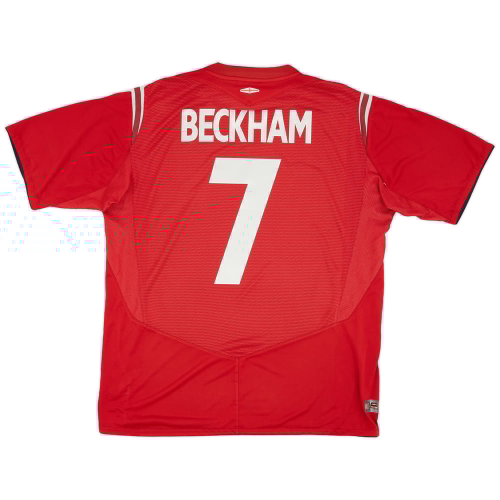 2004-06 England Away Shirt Beckham #7 - 5/10 - (XL)