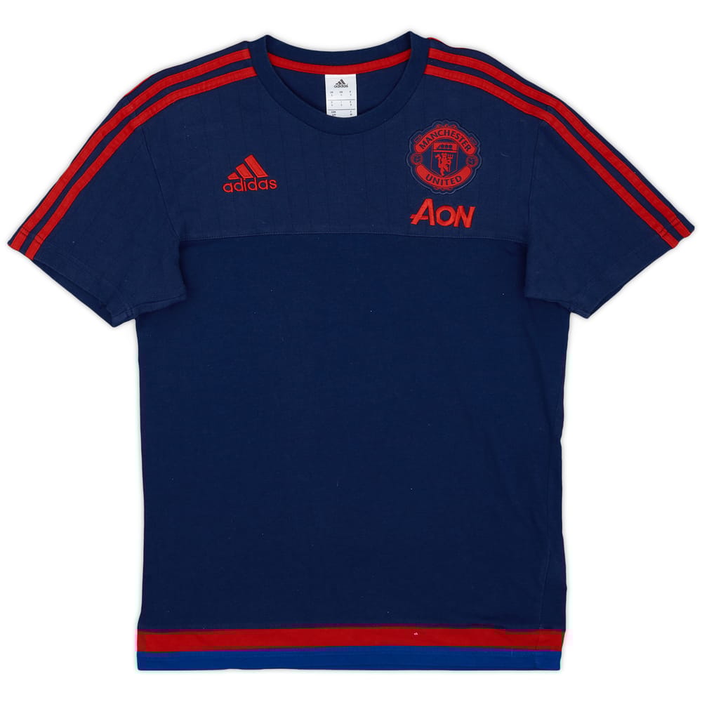 2015-16 Manchester United adidas Cotton Tee - 9/10 - (S)