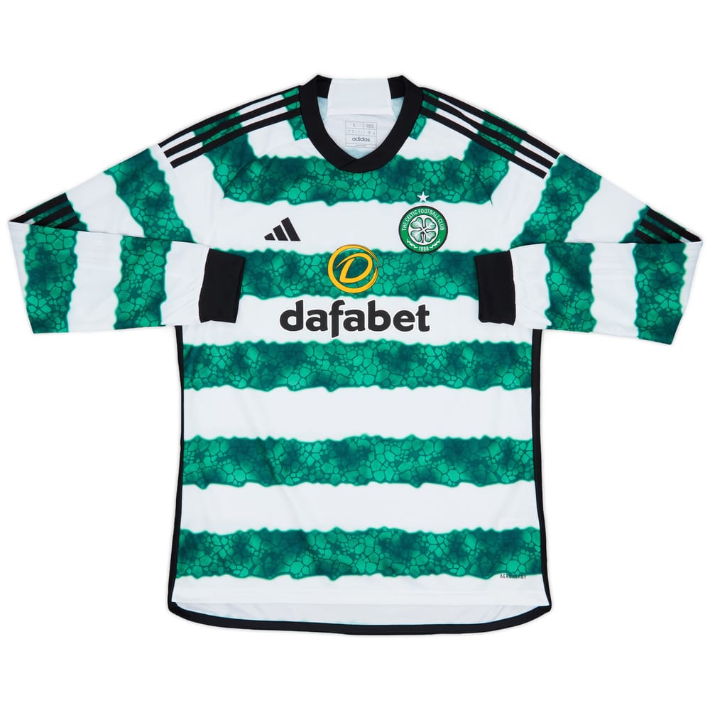 2023-24 Celtic Home L/S Shirt - 9/10 - (L)