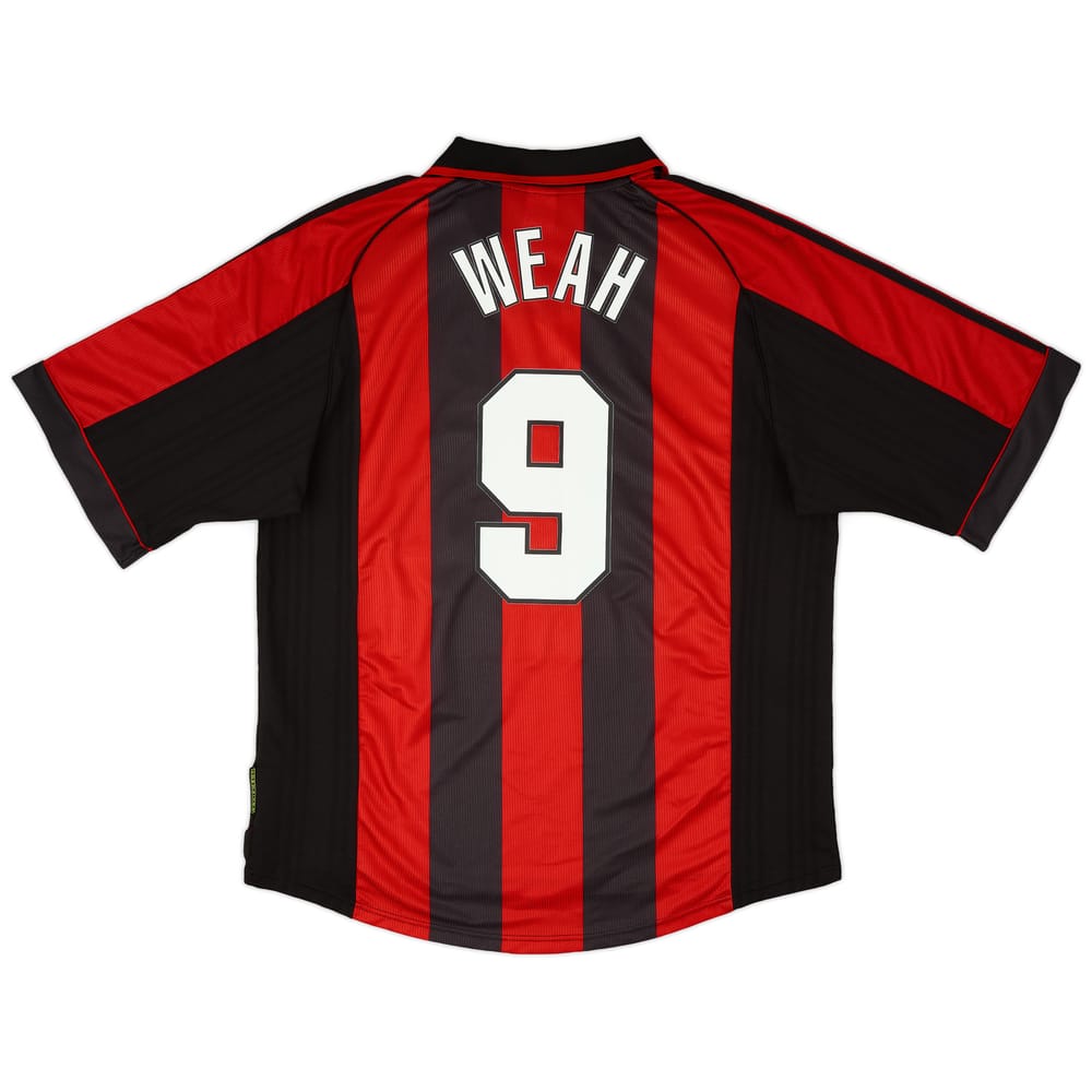 1998-00 AC Milan Home Shirt Weah #9 - 9/10 - (XL)