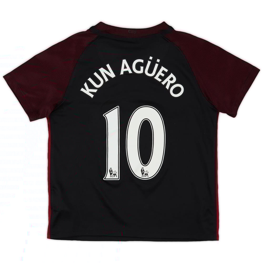 2016-17 Manchester City Away Shirt Kun Aguero #10 - 9/10 - (5-6 Years)