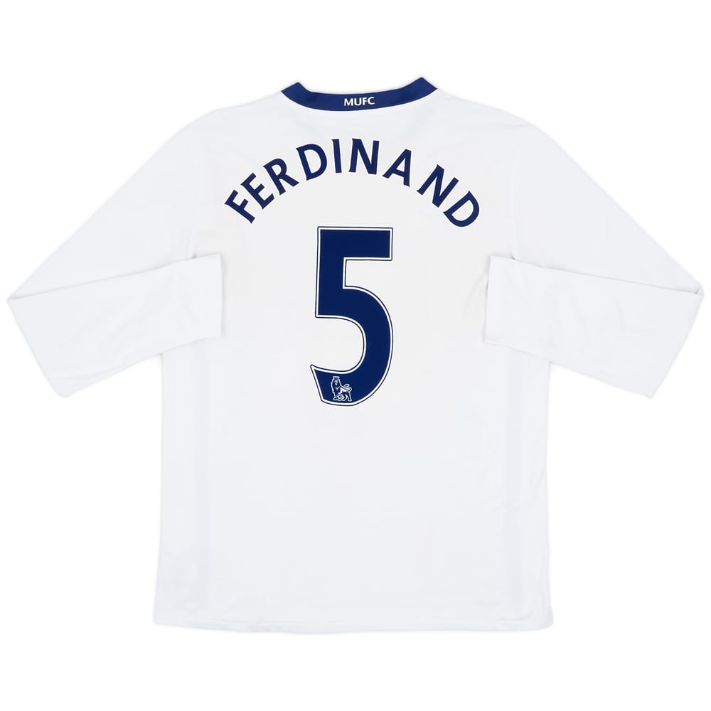 2008-10 Manchester United Away L/S Shirt Ferdinand #5 - 5/10 - (L)