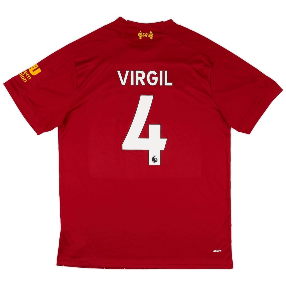 2019-20 Liverpool Home Shirt Virgil #4 - 8/10 - (XXL)