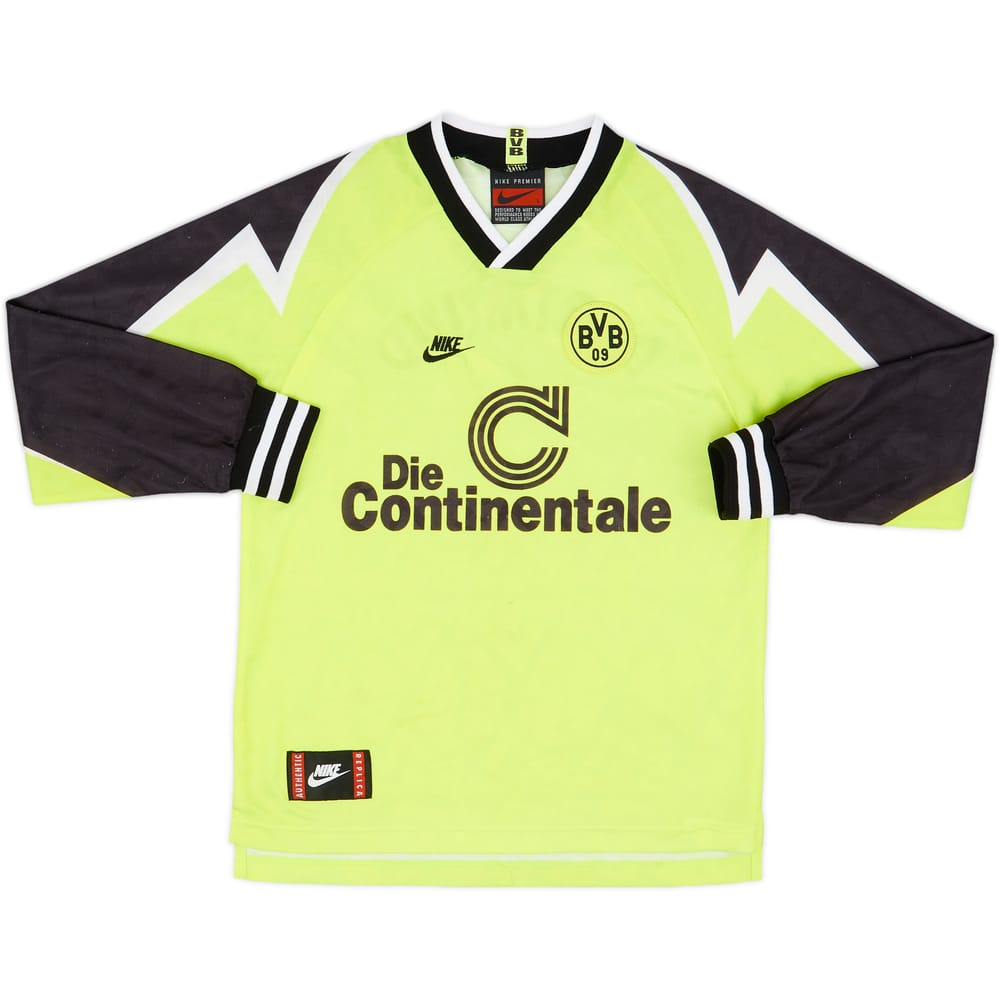 1995-96 Borussia Dortmund Home L/S Shirt - 9/10 - (L.Boys)