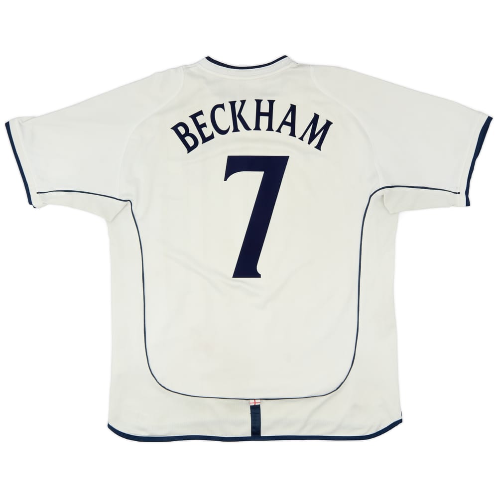 2001-03 England Home Shirt Beckham #7 - 5/10 - (XL)