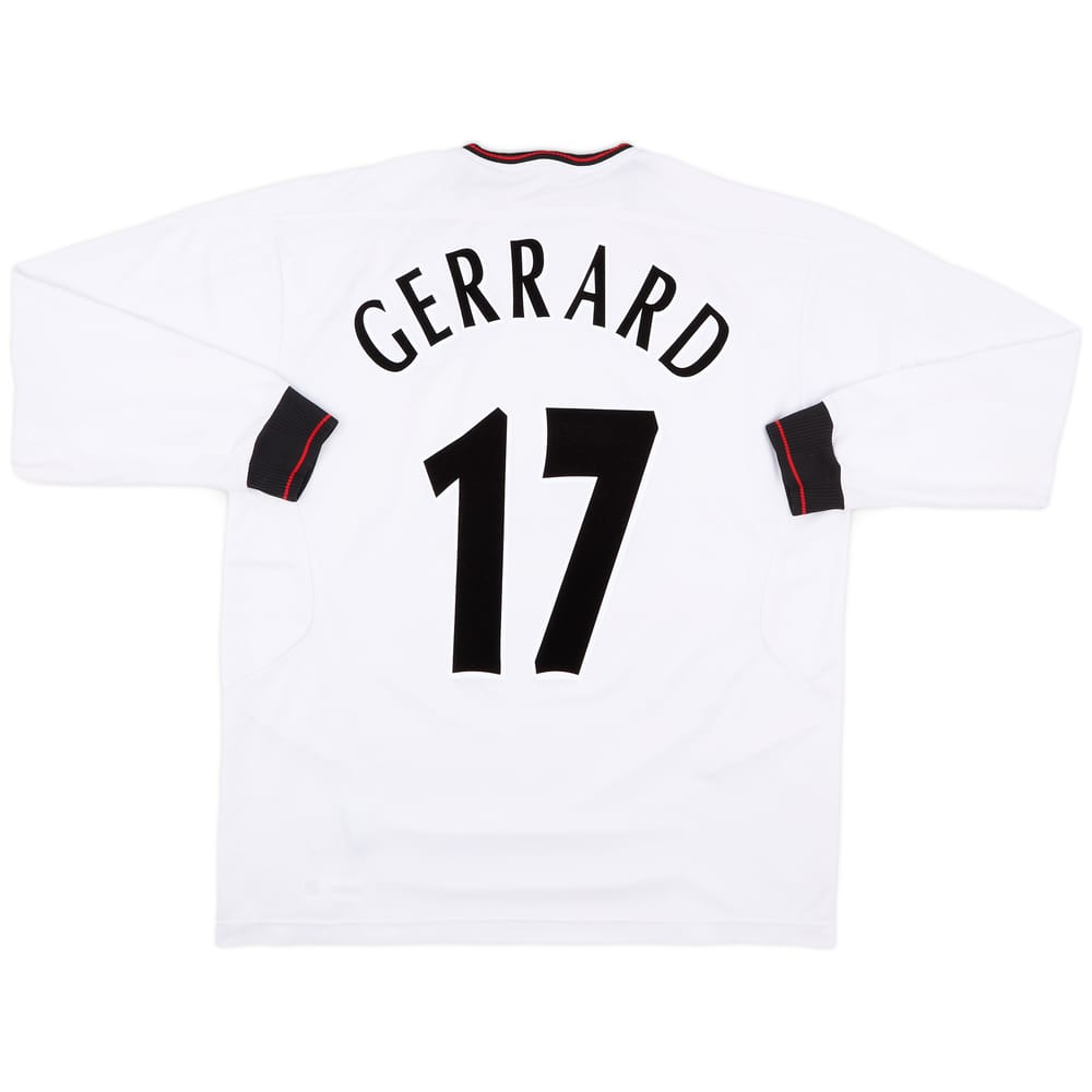 2003-04 Liverpool Away L/S Shirt Gerrard #17 - 5/10 - (XL)