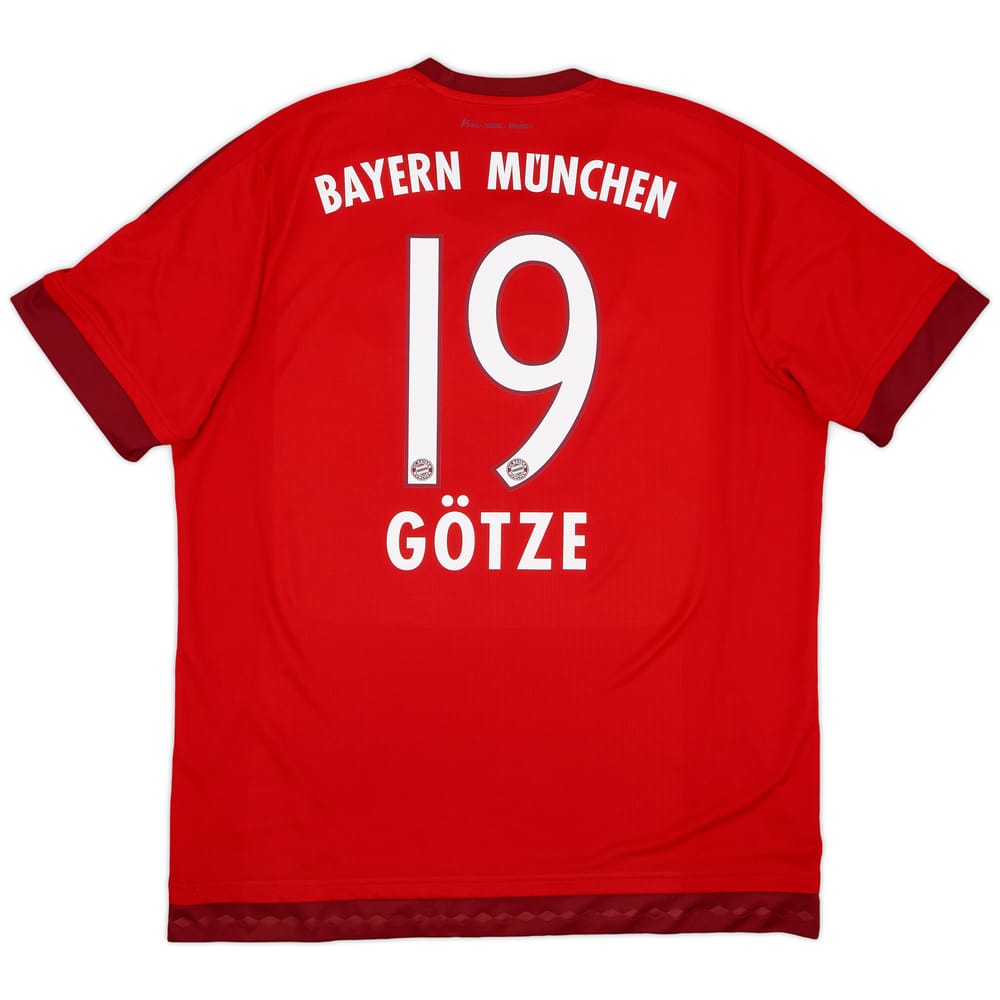 2015-16 Bayern Munich Home Shirt Gotze #19 - 6/10 - (XL)
