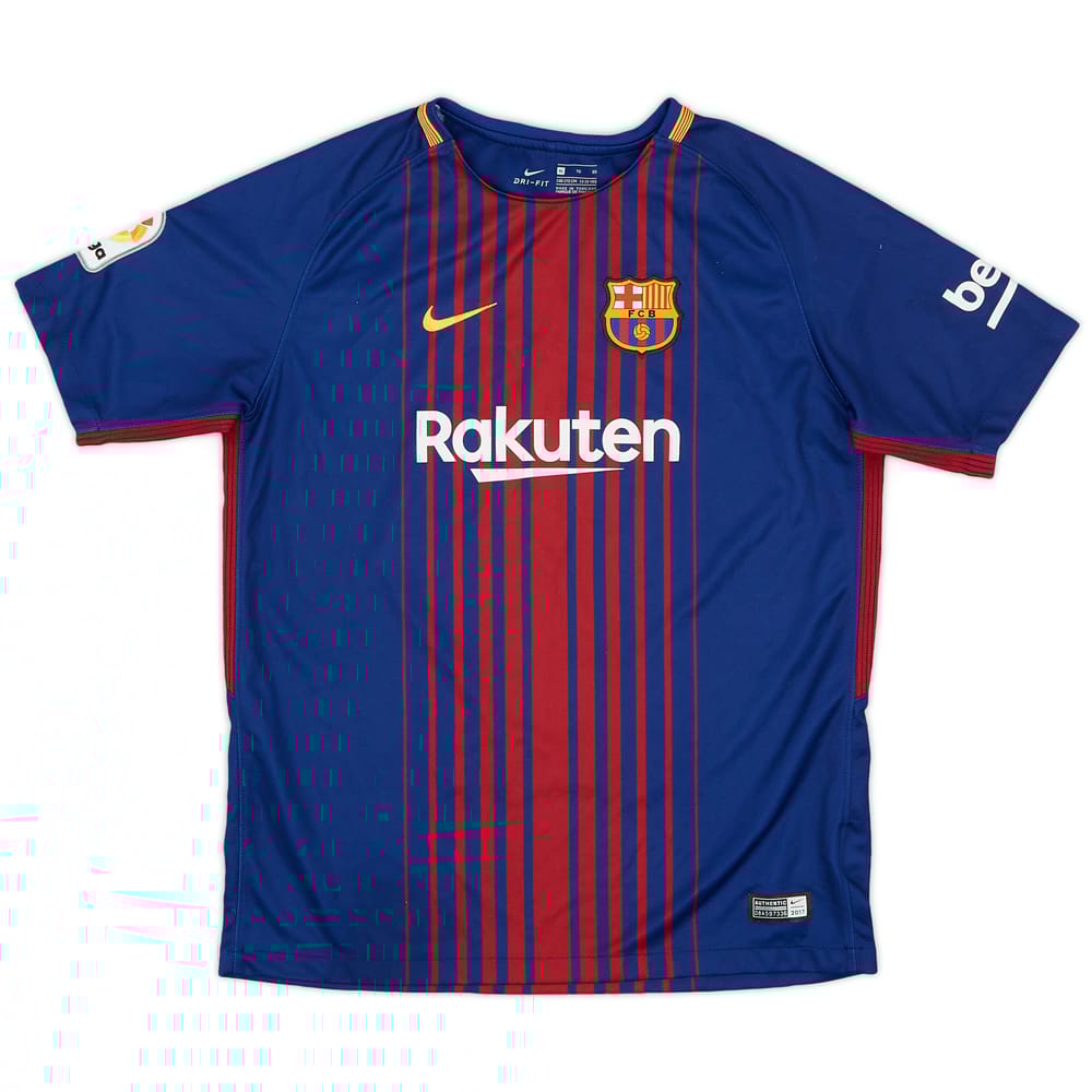 2017-18 Barcelona Home Shirt - 8/10 - (XL.Boys)