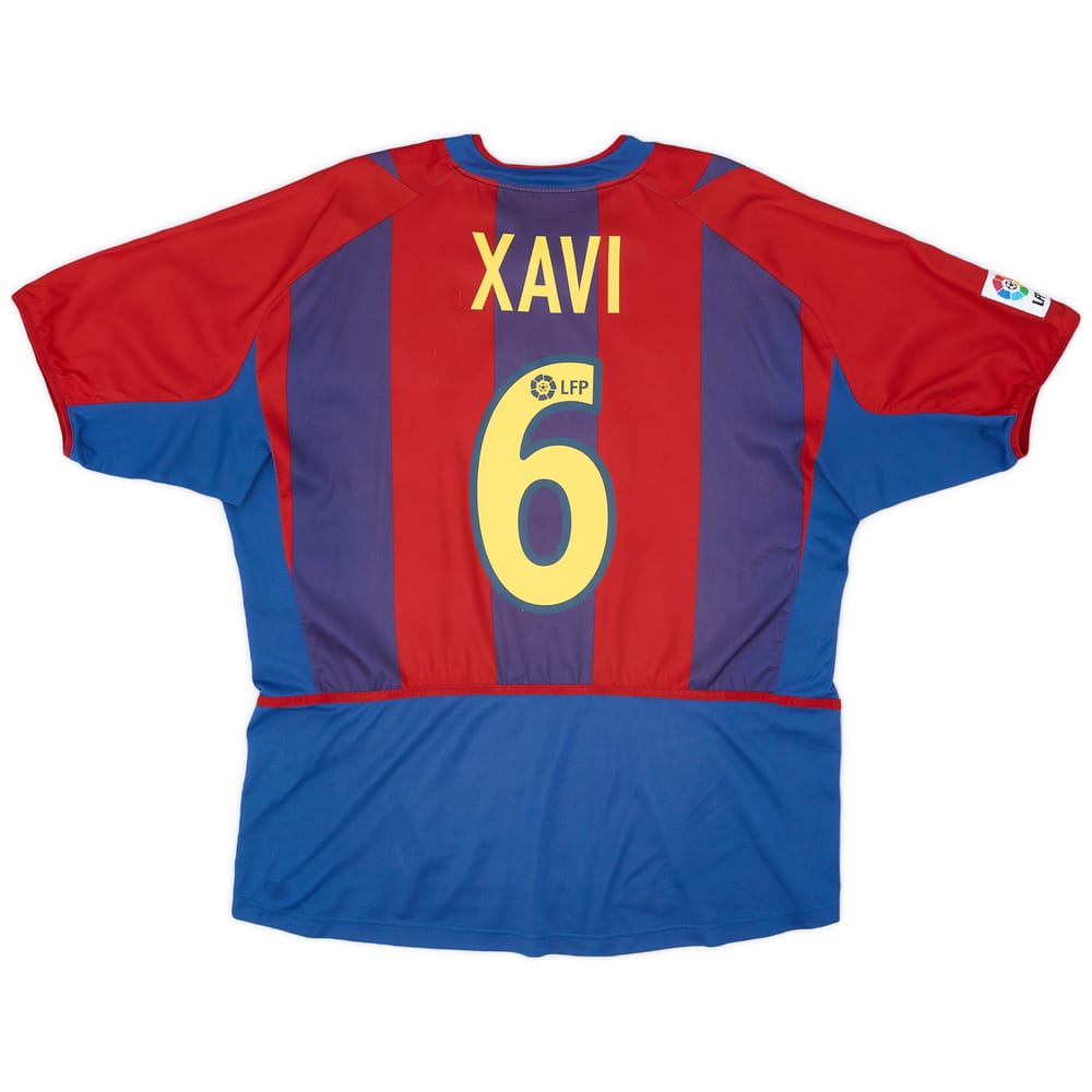 2002-03 Barcelona Home Shirt Xavi #6 - 7/10 - (XL)