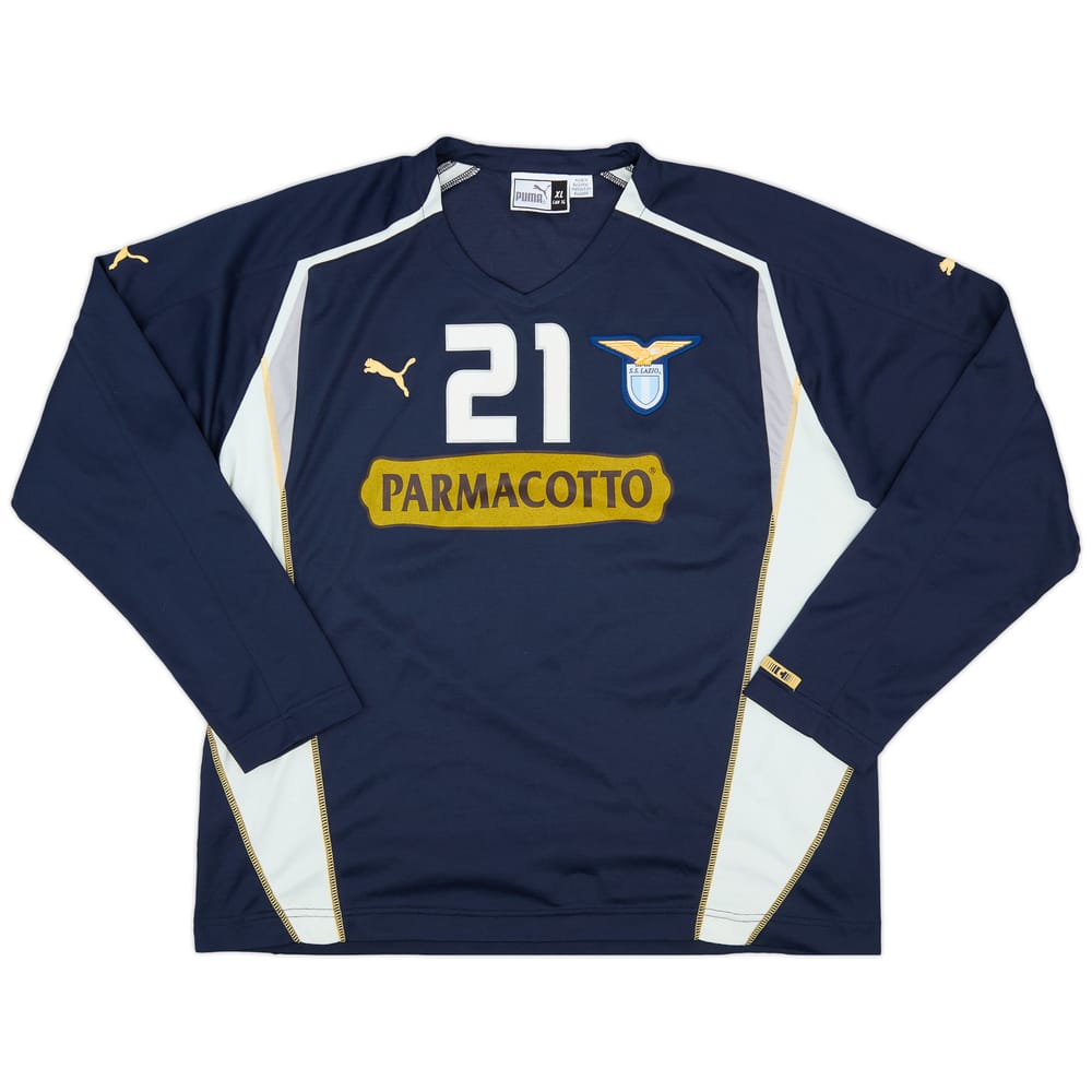 2004-05 Lazio Player Issue Puma Training L/S Shirt #21 - 8/10 - (XL)