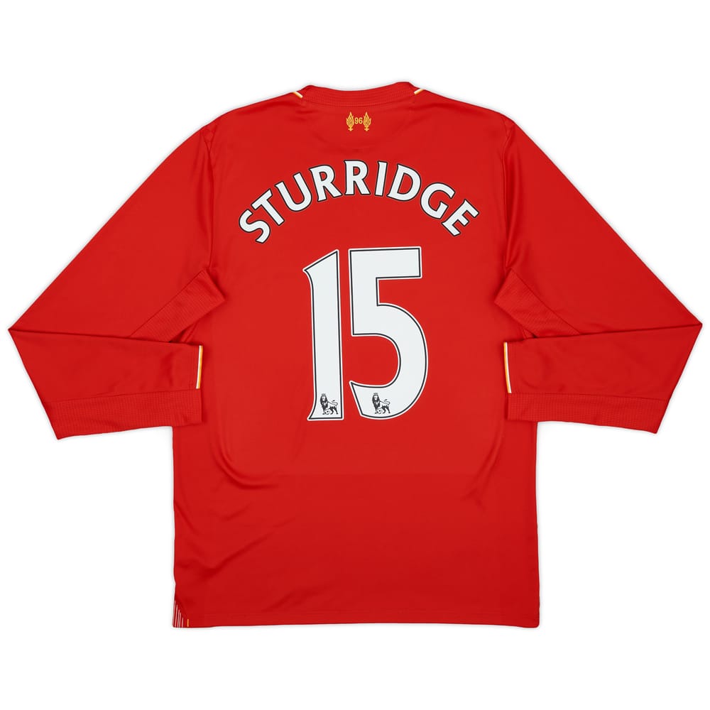 2015-16 Liverpool Home L/S Shirt Sturridge #15 - 9/10 - (S)