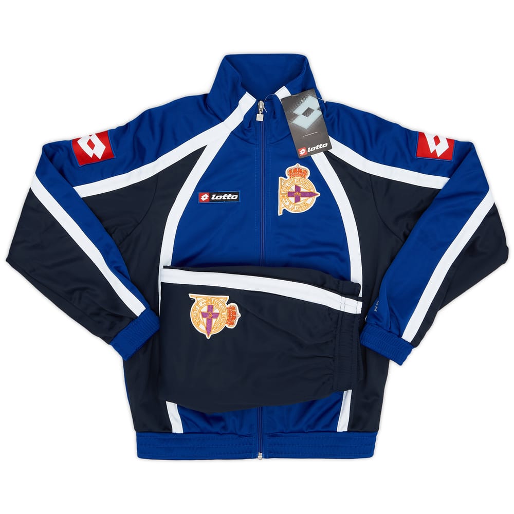 2009-10 Deportivo Lotto Full Tracksuit (M.Boys)