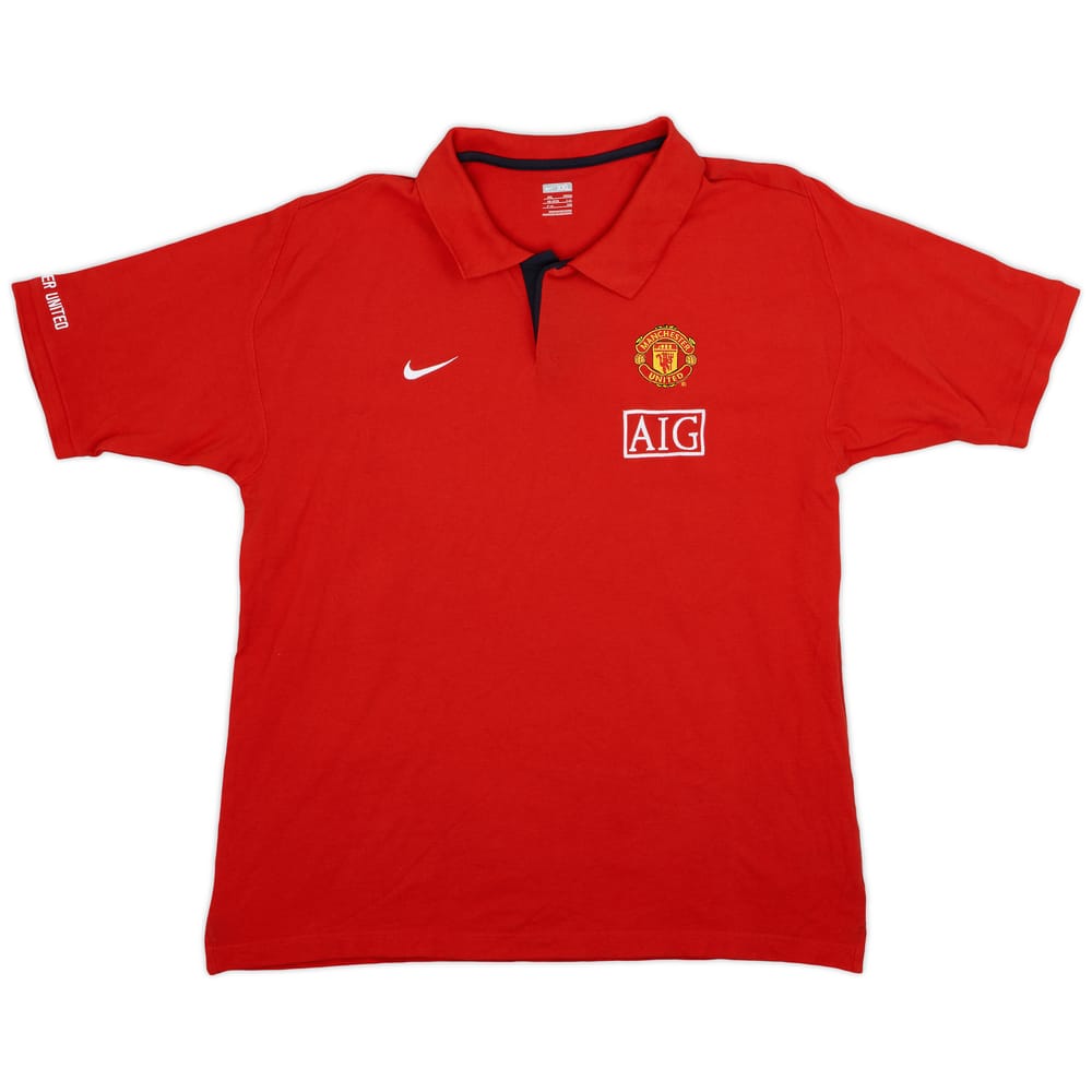 2008-09 Manchester United Nike Polo Shirt - 8/10 - (XXL)