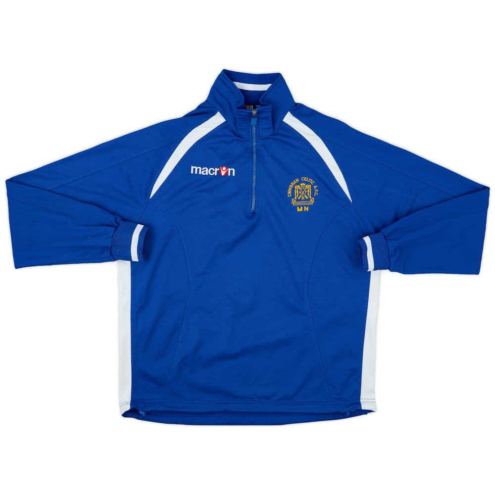 2000s Cwmbran Celtic Macron Staff Issue 1/4 Zip Drill Top 'MN' - 7/10 - (M)