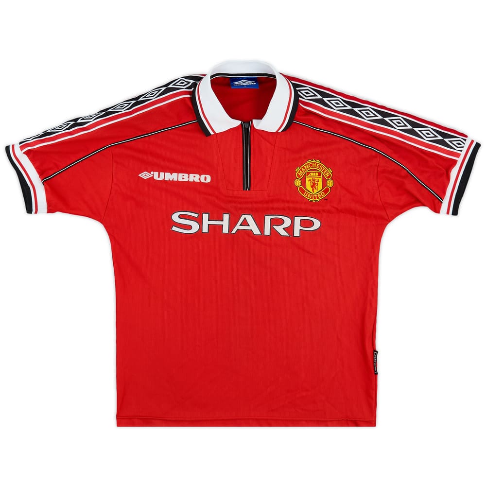1998-00 Manchester United Home Shirt - 8/10 - (Y)