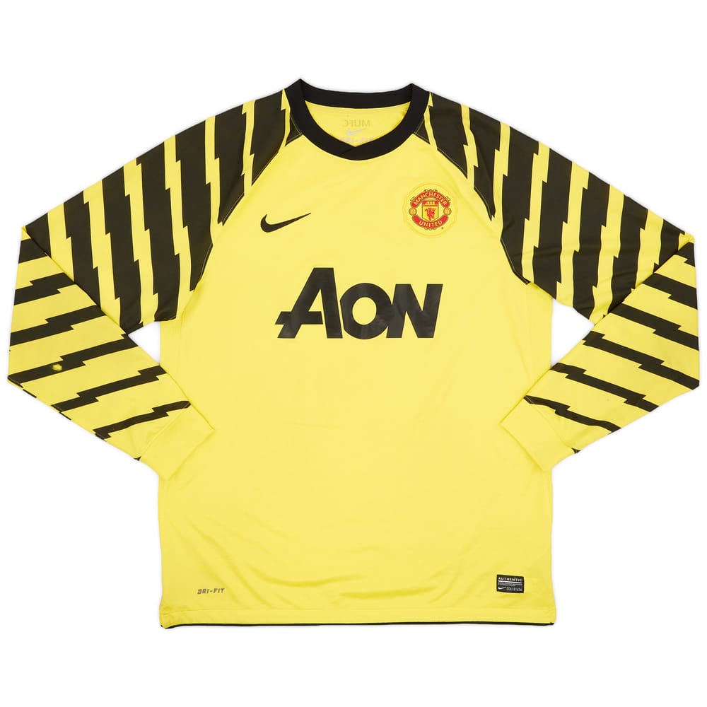 2010-11 Manchester United Yellow GK Shirt - 8/10 - (L)