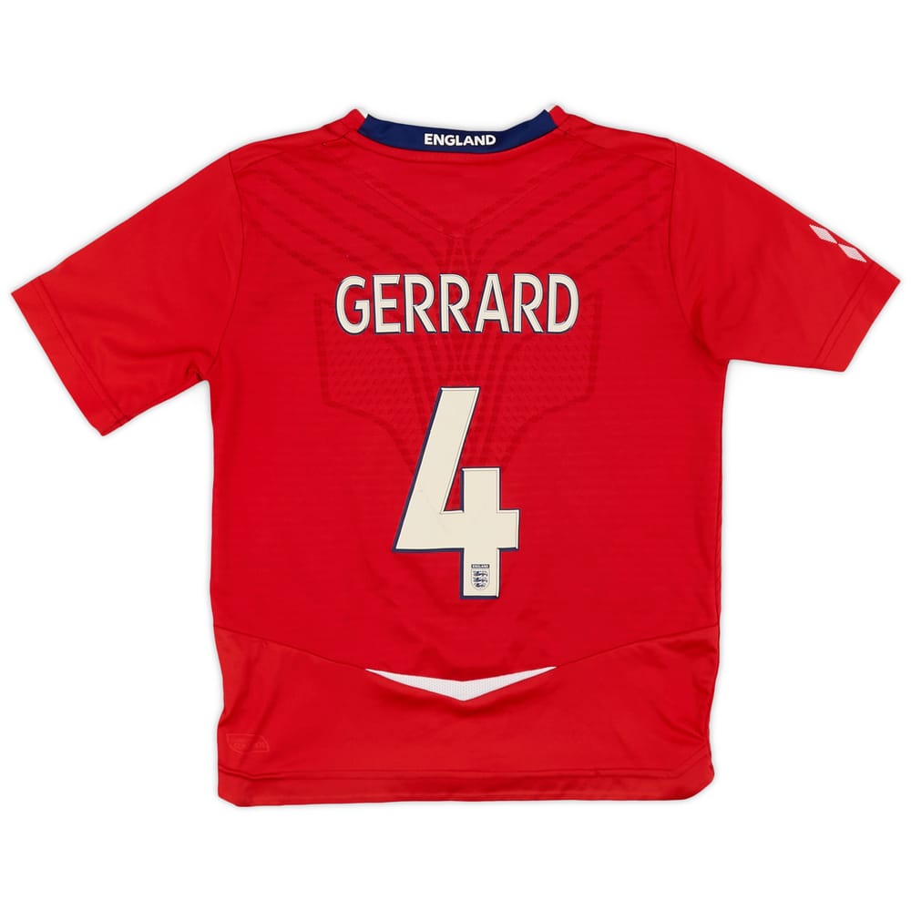 2008-10 England Away Shirt Gerrard #4 - 6/10 - (S.Boys)