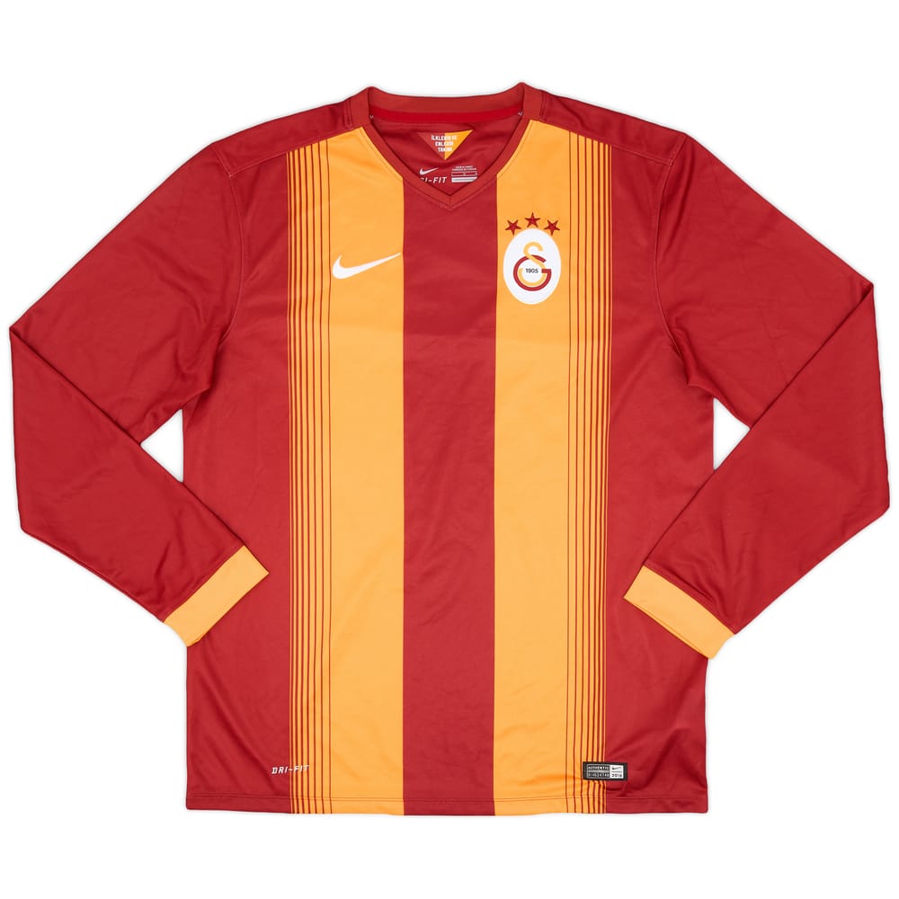 2014-15 Galatasaray Home L/S Shirt - 10/10 - (L)