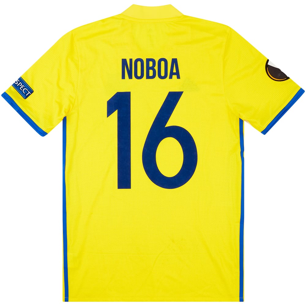 2016-17 FC Rostov Match Issue Europa League Home Shirt Noboa #16 (v Manchester United)