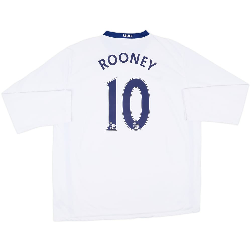 2008-10 Manchester United Away L/S Shirt Rooney #10 - 10/10 - (XXL)