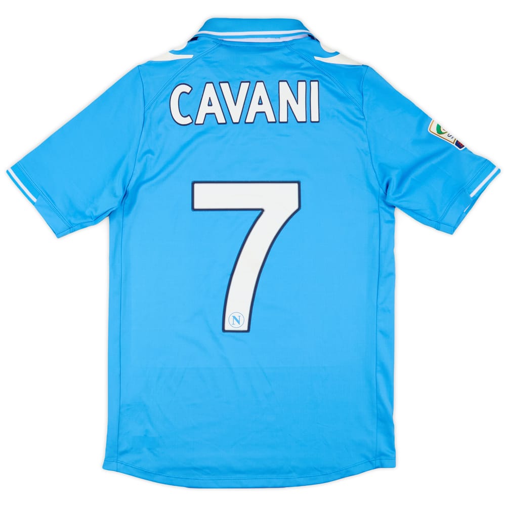 2011-12 Napoli Match Issue Home Shirt Cavani #7