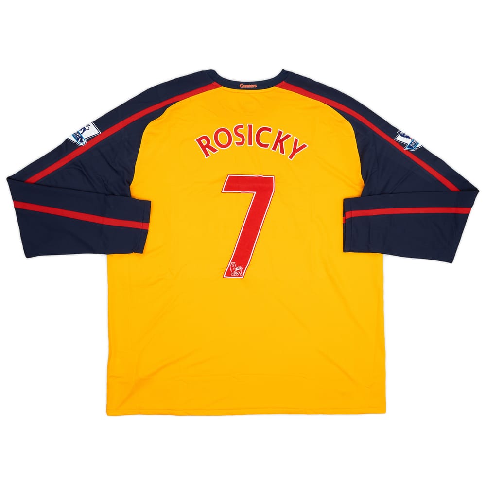 2008-09 Arsenal Away L/S Shirt Rosicky #7 (XXL)