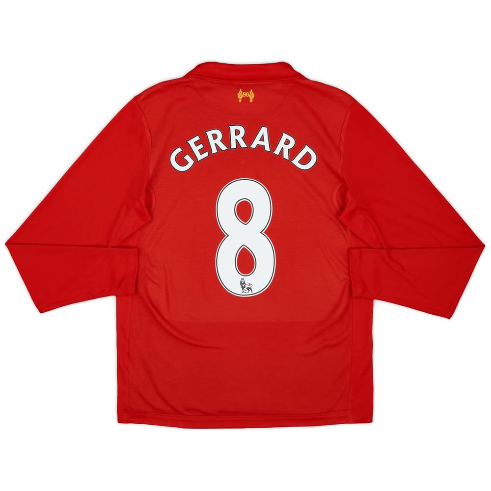 2012-13 Liverpool Home L/S Shirt Gerrard #8 - 7/10 - (S)